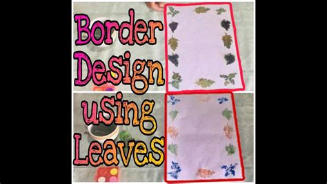 mapeh border design|DISENYONG PANGGILID GAMIT ANG MGA DAHON .